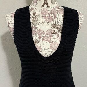 Autumn Cashmere Black Knit Top